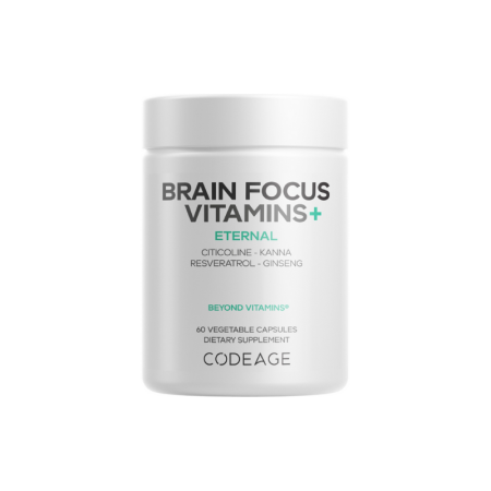 Suplimente alimentare - Codeage Brain Focus Multivitamin+, Suport Avansat Pentru Memorie, Concentrare Si Claritate Mentala, 60 Cps