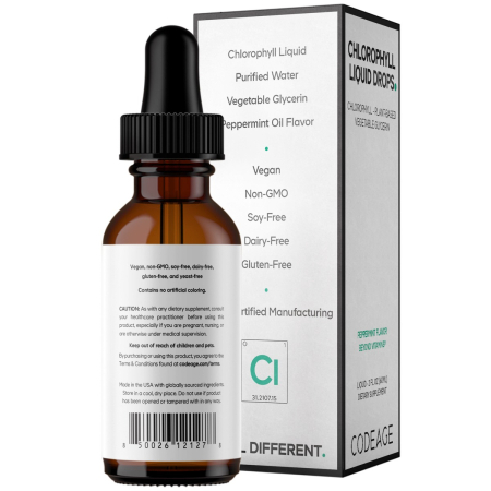 Codeage Chlorophyll Liquid Drops, Clorofila Lichida Cu Aroma De Menta, 60 Ml [1]
