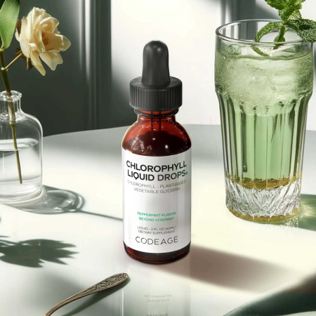Codeage Chlorophyll Liquid Drops, Clorofila Lichida Cu Aroma De Menta, 60 Ml [8]