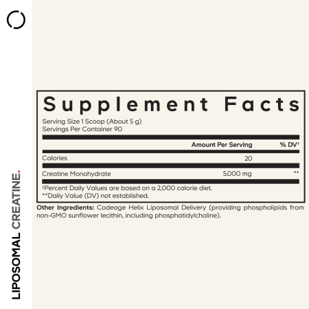 Codeage Liposomal Creatine Monohydrate, Creatina Monohidrata Lipozomala, 455 G [3]