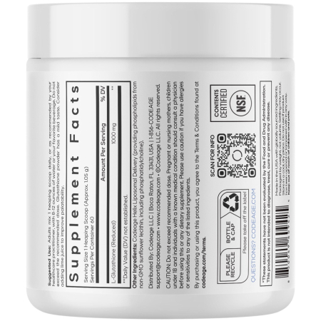 Codeage Liposomal Glutathione, Glutation Lipozomal Pudra 1000 Mg, 63g [2]