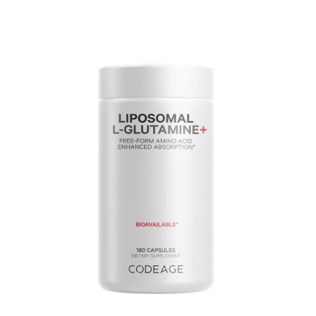 Suplimente alimentare - Codeage Liposomal L-glutamine+, Glutamina Liposomala, 180 Cps