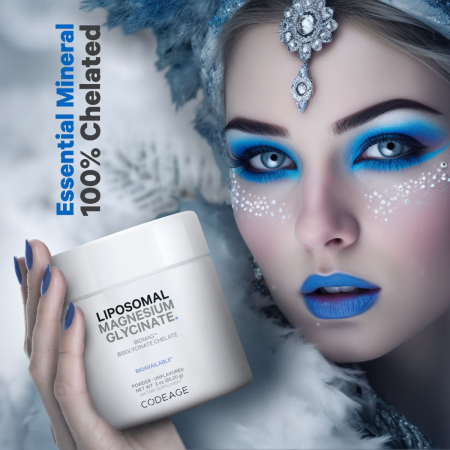 Codeage Liposomal Magnesium Glycinate, Magneziu Bisglicinat Lipozomal - Formula Avansata Pentru Absorbtie Superioara, 85.20 G [2]