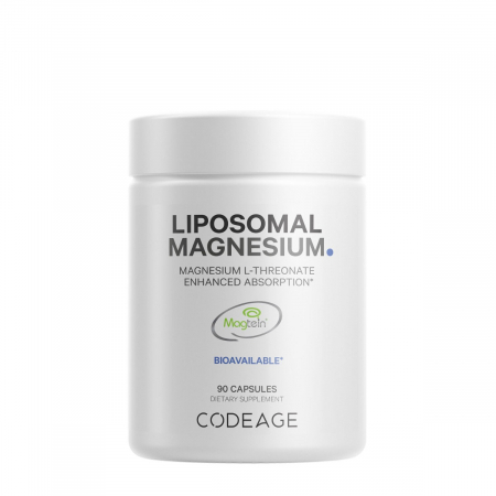Capsule/comprimate/siropuri - Codeage Liposomal Magnesium L-threonate, Magneziu L-treonat Liposomal Cu Fosfolipide - Formula Avansata Pentru Absorbtie Superioara, 90 Cps