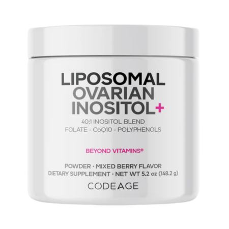 Afectiuni Frecvente - Codeage Liposomal Ovarian Inositol+ - Mixed Berry , Myo-inozitol Ovarian Cu Coenzima Q10 Cu Aroma De Fructe De Padure, 148.2 G