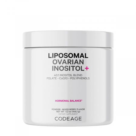 Codeage Liposomal Ovarian Inositol+ - Mixed Berry , Myo-Inozitol Ovarian cu Coenzima Q10 cu Aroma de Fructe de Padure, 148.2 g [5]