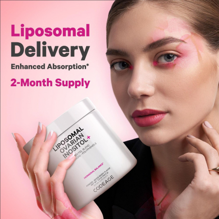 Codeage Liposomal Ovarian Inositol+ - Mixed Berry , Myo-Inozitol Ovarian cu Coenzima Q10 cu Aroma de Fructe de Padure, 148.2 g [3]