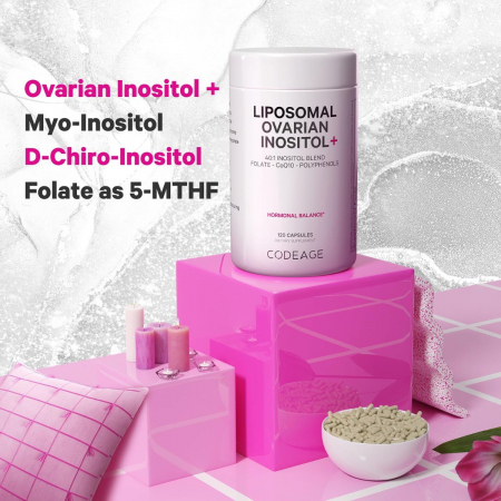 Codeage Liposomal Ovarian Inositol+, Myo-Inozitol Ovarian cu Coenzima Q10, 120 cps [2]