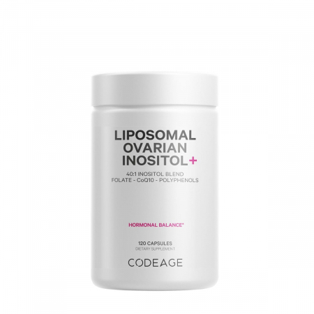 Viata sexuala - Codeage Liposomal Ovarian Inositol+, Myo-Inozitol Ovarian cu Coenzima Q10, 120 cps
