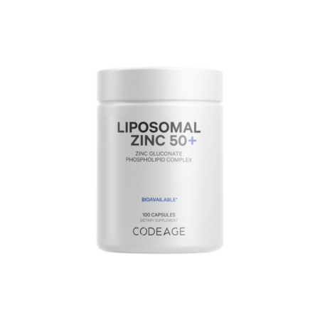 Suplimente alimentare - Codeage Liposomal Zinc 50+, Zinc Lipozomal 50+ Complex De Fosfolipide, 100 Cps