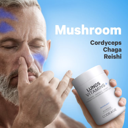 Codeage Lungs Vitamins, Formula Complexa Pentru Imbunatatirea Respiratiei, 90 Cps [6]