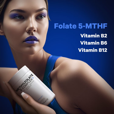 Codeage Methylfolate B Complex, Forma Bioactiva B Complex Pentru Energie, Metabolism Si Sanatate Celulara, 120 Cps [7]