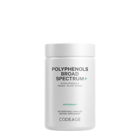 Suplimente alimentare - Codeage Polyphenols Broad Spectrum, Formula Pentru Protectie Celulara Si Vitalitate Zilnica, 120 Cps