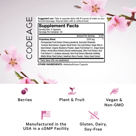 Codeage Polyphenols Broad Spectrum, Formula Pentru Protectie Celulara Si Vitalitate Zilnica, 120 Cps [3]