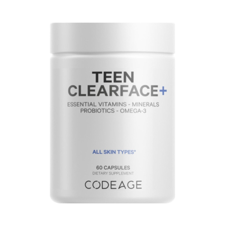 Afectiuni Frecvente - Codeage Teen Clearface Daily Multivitamin & Minerals, Complex De Multivitamine Pentru Adolescenti Pentru Ten Sanatos, 60 Cps