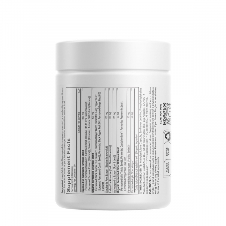 Codeage  Turmeric Lipozomal Fermentat + Piper Negru,  Curcumin Si Ghimbir, 90 Cps [2]