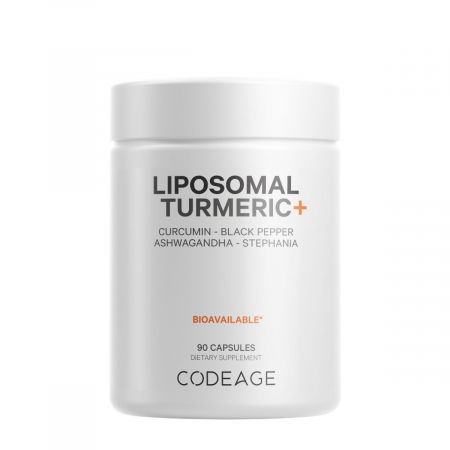 Capsule/comprimate/siropuri - Codeage  Turmeric Lipozomal Fermentat + Piper Negru,  Curcumin Si Ghimbir, 90 Cps