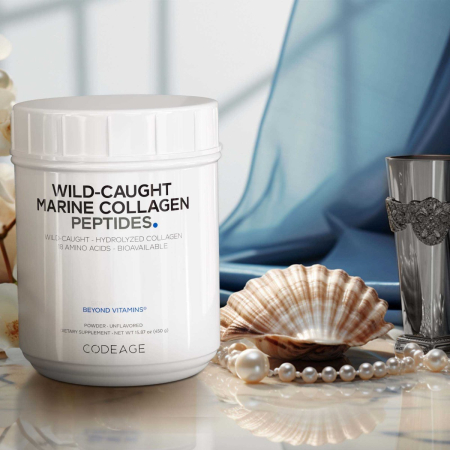 Codeage Wild-caught Marine Hydrolyzed Collagen Peptides Powder Type I And Iii, Colagen Marin Din Pesti Salbatici Tip I Si Iii, 450 G [8]