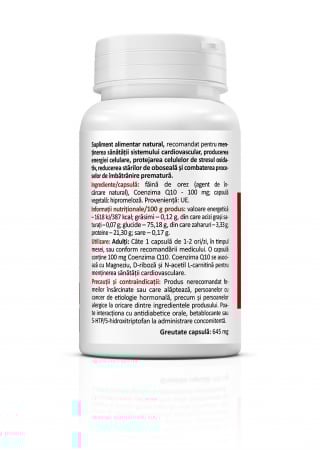 Coenzima Q10 (Energie si protectie cardiovasculara in fiecare zi) *60 cps [1]