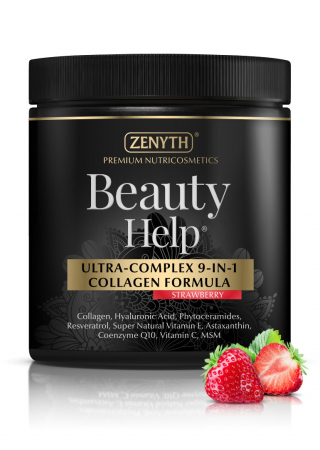 Anya és gyerek - Colagen BEAUTY HELP PREMIUM 9 in 1 cu gust de capsuni, 300 g