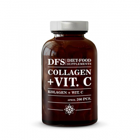 Suplimente alimentare - Colagenul hidrolizat din bovine + Vitamina C   200 cps