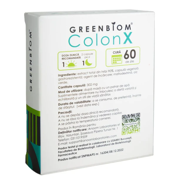 COLON X ( PREBIOTIC – DETOXIFIERE COLON, ECHILIBRARE FLORA INTESTINALA) *30 cps [1]