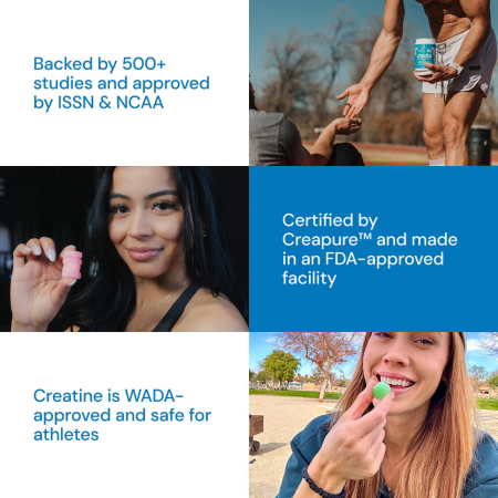 Create Wellness Creatine Monohydrate Gummies, Creatina Monohidrata Cu Aroma De Blue Raspberry, 45 Jeleuri [8]