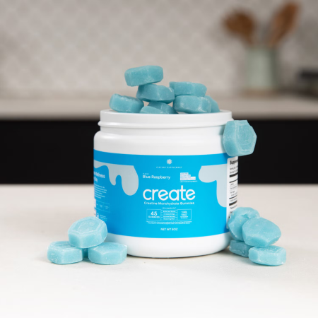 Create Wellness Creatine Monohydrate Gummies, Creatina Monohidrata Cu Aroma De Blue Raspberry, 45 Jeleuri [2]