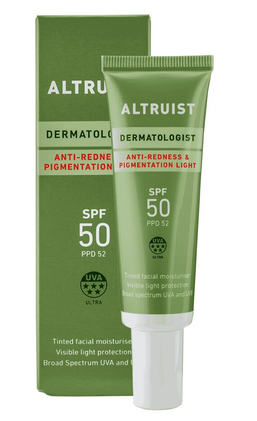Cosmetice - Cremă de față anti-roșeață și anti-pete SPF 50 Anti-Redness & Pigmentation Light, 30 ml, Altruist