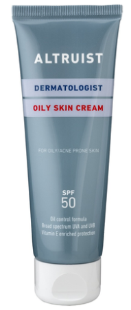 Cremă de față cu protecție solară SPF 50 Oily Skin, 50 ml, Altruist - protecție ridicată și efect matifiant