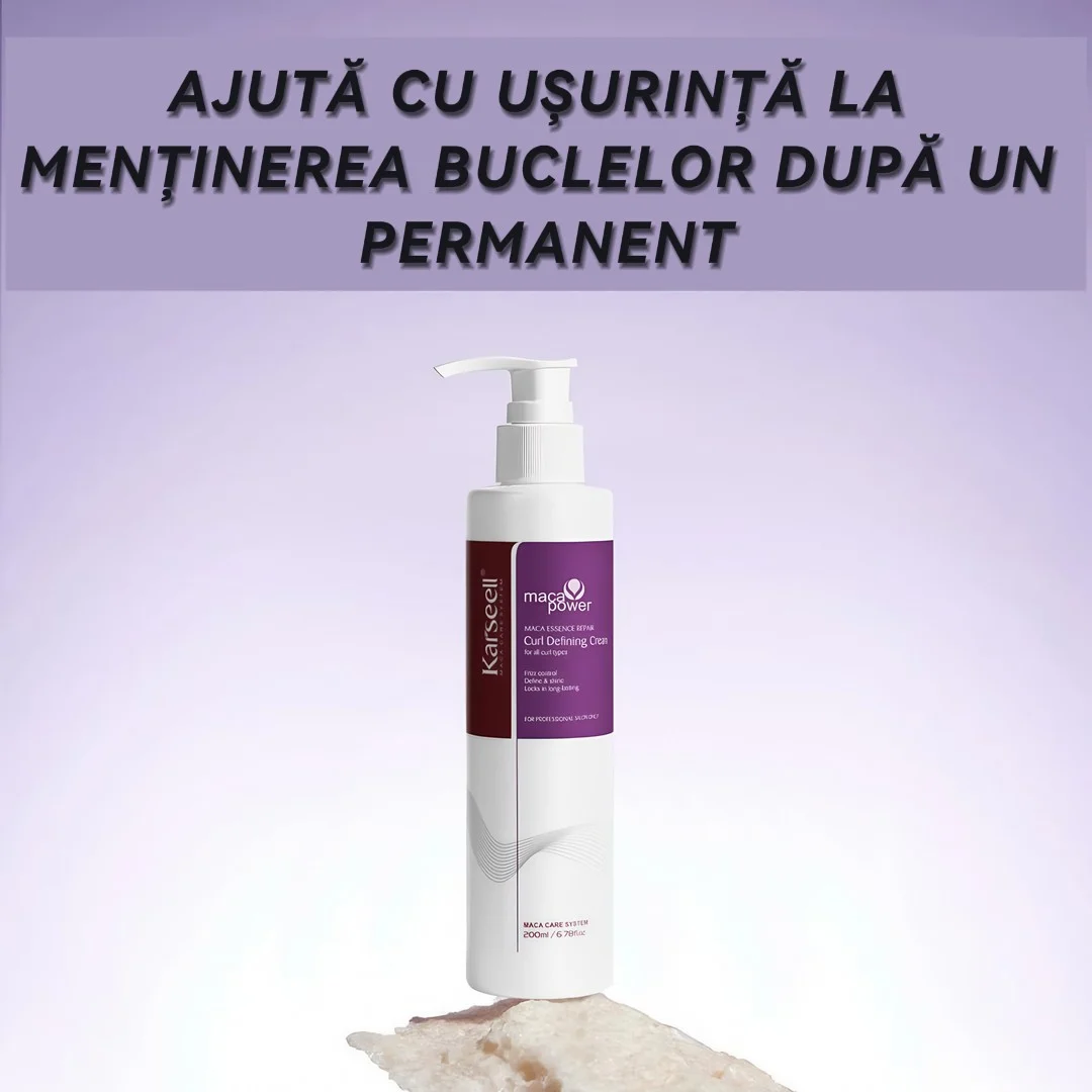 Cremă Definire Bucle Karseell Maca Essence ( Fără Sulfați și Parabeni, Potrivită pentru Toate Tipurile de Păr) * 200ML [2]