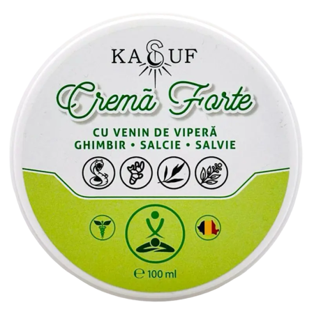 Crema Forte KASUF cu Venin de Vipera, Ghimbir, Salcie, Salvie 100ml
