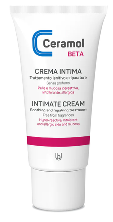 Cosmetice - Cremă intimă emolientă și reparatoare BETA, 50 ml, Ceramol - pentru uscăciune, roșeață și disconfort intim