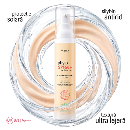 Cosmetice - Cremă Ultralejeră cu SPF 50 și Efect Antirid cu Fitozom de Silybin, Phyto SPF50 Moisturiser - 50ml