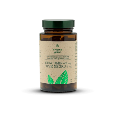 Curcumin (Turmeric) - Curcumin cu Piper Negru , 60 capsule vegetale - cu turmeric 600 mg