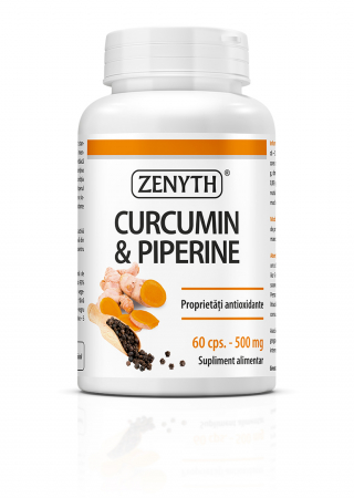 Sistem osteo-articular - Curcumin & Piperine, 60 cps(inflamatii in corp, artrite, coxartroza,artroze)