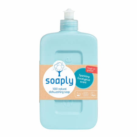 Detergenti & Curatenie - Detergent ecologic pentru vase cu 100% ingrediente naturale Sparkling Eucalyptus (500ml), Soaply