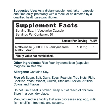 Doctorâ€™s Best Nattokinase 2000 Fu, Suport Natural Pentru Sanatatea Cardiovasculara, 90 Cps [2]