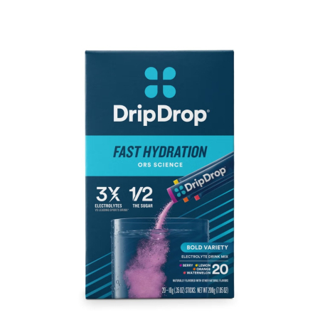 Suplimente alimentare - Dripdrop Electrolyte Drink Mix Bold Variety, Electroliti Cu Diferite Arome, 200 G