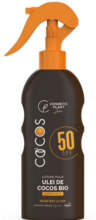 Cosmetice - Emulsie cu protecție solară SPF 50 Cocos Sun, 200 ml, Cosmetic Plant - protecție UVA/UVB și hidratare intensă