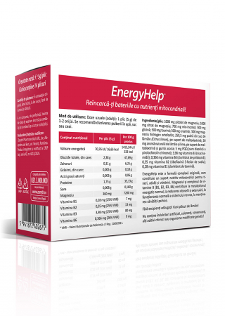 EnergyHelp(Suport cognitiv, metabolism echilibrat, energie de durata. Reduce stresul) * 14 plicuri [1]
