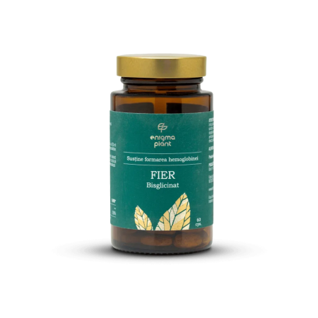 Magneziu - Fier Bisglicinat , 60 capsule - 36 mg fier elemental per capsulă