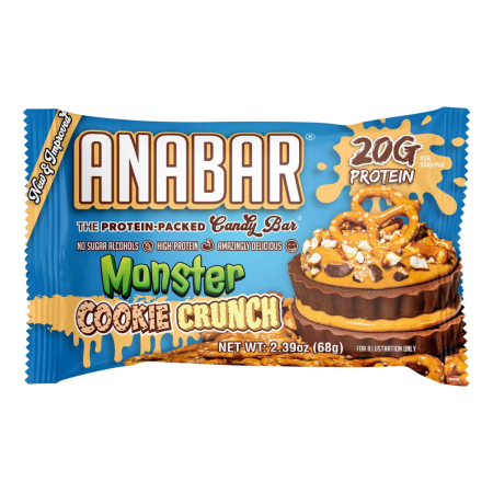 Suplimente alimentare - Final Boss Performance Anabar Monster Cookie Crunch, Baton Proteic Cu Aroma De Prajitura Crocanta, 68 G