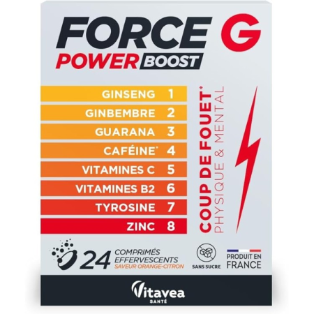 Vitaveea si Densmare 20% - Force G Power Boost, impuls de energie fizică și mentală, 24 comprimate efervescente