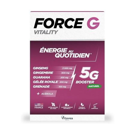 Vitaveea si Densmare 20% - Force G Vitality, energie zilnică, 10 fiole, 100 ml