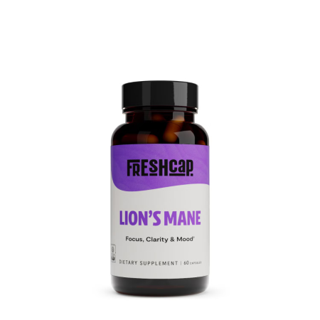 Suplimente alimentare - Freshcap Lion's Mane Mushroom, Ciuperca Coama Leului Pentru Claritate Mentala, Focus Si Sustinere Cognitiva, 1000 Mg, 60 Cps