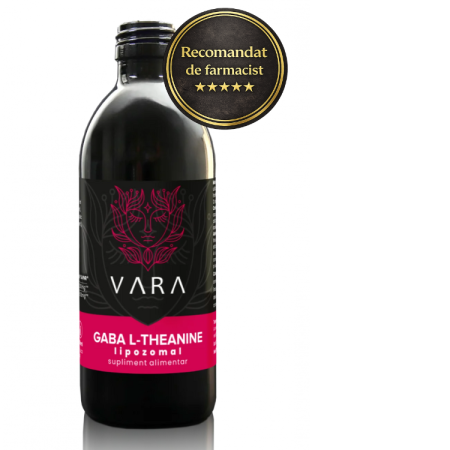 Suplimente Lipozomale Premium - Gaba L-theanine Lipozomal -formula Premium - Drogheria Vara - 250 ml -Cirese(Anxietati/Atac de panica/ADHD/Burnout/Insomnii)