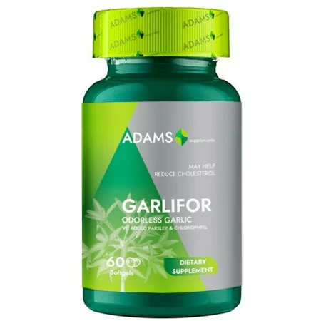 Suplimente alimentare - Garlifor, 500 mg, 60 capsule( usturoi fara miros 500mg imbogatit cu patrunjel si clorofila)