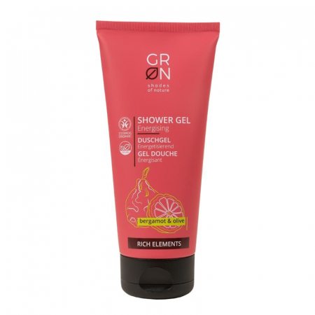 Ingrijire personala - Gel de dus energizant Bio Organic Rich Elements cu masline si bergamota (200ml), GRN Shades of Nature