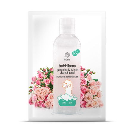 Cosmetice - Gel de Păr și Corp pentru Bebeluși, Bubbllama - 3ml - MOSTRĂ